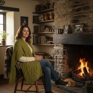 Olive Green Knit Wrap